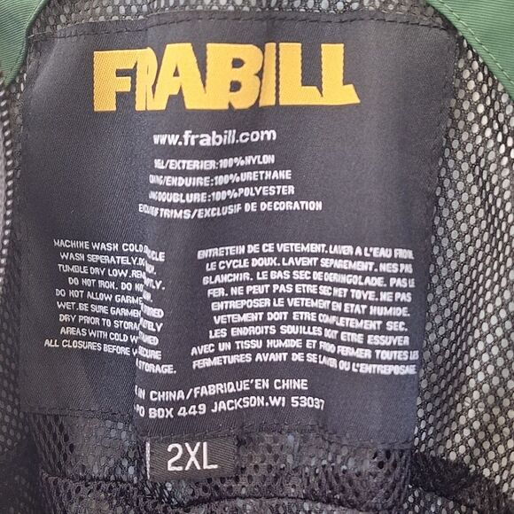 Frabill FXE Rain Bibs 2XL Fishing Water Rescue Outdoor Camping Overalls - Picture 3 of 15